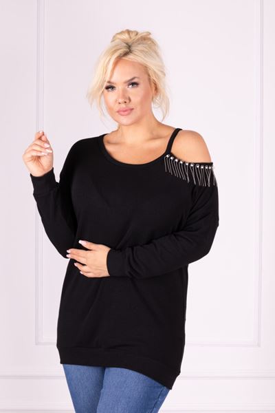 Picture of PLUS SIZE TOP WITH PEARLS ON SHOULDER